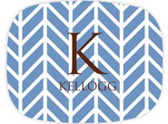 Preppy Plates - Personalized Platters (Traverse Sky Single Initial and Name)