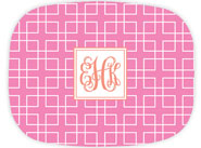 Preppy Plates - Personalized Platters (Avery Pink Interlocking Monogram)