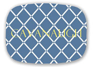 Preppy Plates - Personalized Platters (Bamboo Cornflower Name)