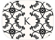 Preppy Plates - Personalized Platters (Deco Black Single Initial)
