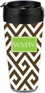Preppy Plates - Personalized 16 oz. Tumbler (Santorini Chocolate Block)