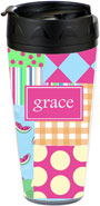 Preppy Plates - Personalized 16 oz. Tumbler (Preppy Patchwork)