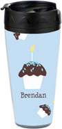 Preppy Plates - Personalized 16 oz. Tumbler (Blue Cupcake)