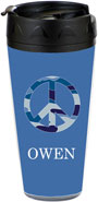 Preppy Plates - Personalized 16 oz. Tumbler (Blue Camo)