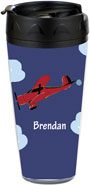 Preppy Plates - Personalized 16 oz. Tumbler (Airplane)
