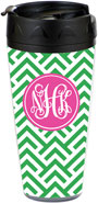 Preppy Plates - Personalized 16 oz. Tumbler (Milbank Prep Interlocking Monogram)