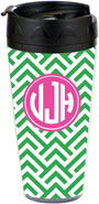 Preppy Plates - Personalized 16 oz. Tumbler (Milbank Prep Circle Monogram)