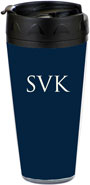 Preppy Plates - Personalized 16 oz. Tumbler (Solid Blue)