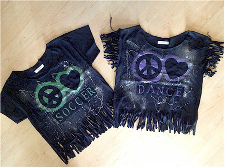 Personalized Shredded T-Shirts (Peace-Love)