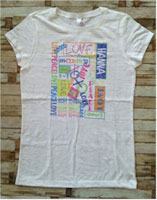 Personalized Graffiti Burn Out T-Shirt - Peace/Love or Peace/Love/Camp