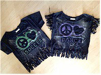 Personalized Shredded T-Shirts (Peace-Love)