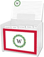 Boatman Geller Recipe Boxes with Cards - Wreath  (#RB16)