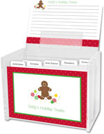 Boatman Geller Recipe Boxes with Cards - Gingerbread (#RB17)