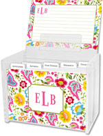Boatman Geller Recipe Boxes with Cards - Bright Floral