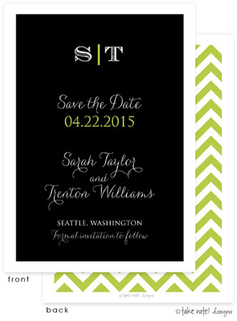Take Note Designs Save The Date Cards - Classic Simplicity
