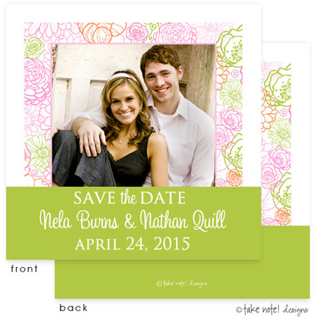 Take Note Designs Save The Date Cards - Blush of Color