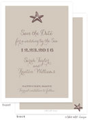 Take Note Designs Save The Date Cards - Starfish Beach
