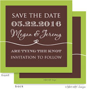 Take Note Designs Save The Date Cards - Coffee and Lime Tie the Knot