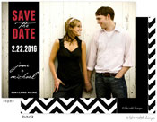 Take Note Designs Save The Date Cards - Custom Band over Full Photo
