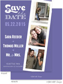 Take Note Designs Save The Date Cards - Film Strip Purple