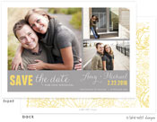 Take Note Designs Save The Date Cards - Grey Designer 3 Photo Layout