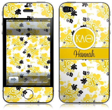 Covers (Skins) for cell phones, MP3 players, e-readers, laptops (Kappa Alpha Theta - Lyre Swirl) (GOTGK-KAQ-06)