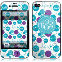 Covers (Skins) for cell phones, MP3 players, e-readers, laptops (Alpha Delta Pi - Bubbles) (GOTGK-ADP-02)