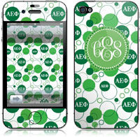 Covers (Skins) for cell phones, MP3 players, e-readers, laptops (Alpha Epsilon Phi - Bubbles) (GOTGK-AEF-02)