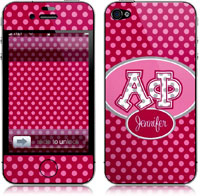 Covers (Skins) for cell phones, MP3 players, e-readers, laptops (Alpha Phi - Applique Letters On Dots) (GOTGK-AF-01)