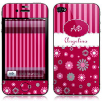 Covers (Skins) for cell phones, MP3 players, e-readers, laptops (Alpha Phi - Flower Stripe) (GOTGK-AF-04)