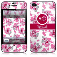 Covers (Skins) for cell phones, MP3 players, e-readers, laptops (Alpha Phi - Lyre Swirl) (GOTGK-AF-06)