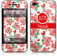Covers (Skins) for cell phones, MP3 players, e-readers, laptops (Alpha Gamma Delta - Lyre Swirl) (GOTGK-AGD-06)