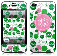 Covers (Skins) for cell phones, MP3 players, e-readers, laptops (Alpha Kappa Alpha - Bubbles) (GOTGK-AKA-02)