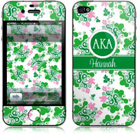 Covers (Skins) for cell phones, MP3 players, e-readers, laptops (Alpha Kappa Alpha - Lyre Swirl) (GOTGK-AKA-06)