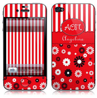 Covers (Skins) for cell phones, MP3 players, e-readers, laptops (Alpha Omicron Pi - Flower Stripe) (GOTGK-AOP-04)