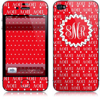 Covers (Skins) for cell phones, MP3 players, e-readers, laptops (Alpha Omicron Pi - Letters Monogram) (GOTGK-AOP-05)