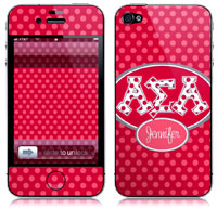 Covers (Skins) for cell phones, MP3 players, e-readers, laptops (Alpha Sigma Alpha - Applique Letters On Dots) (GOTGK-ASA-01)