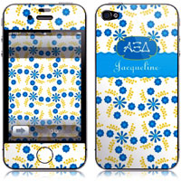 Covers (Skins) for cell phones, MP3 players, e-readers, laptops (Alpha Xi Delta - Flowers) (GOTGK-AXD-03)