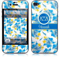 Covers (Skins) for cell phones, MP3 players, e-readers, laptops (Alpha Xi Delta - Lyre Swirl) (GOTGK-AXD-06)