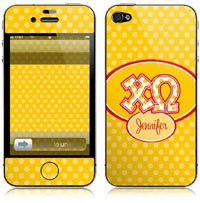 Covers (Skins) for cell phones, MP3 players, e-readers, laptops (Chi Omega - Applique Letters On Dots) (GOTGK-CO-01)