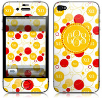 Covers (Skins) for cell phones, MP3 players, e-readers, laptops (Chi Omega - Bubbles) (GOTGK-CO-02)