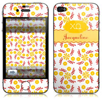 Covers (Skins) for cell phones, MP3 players, e-readers, laptops (Chi Omega - Flowers) (GOTGK-CO-03)