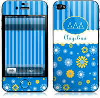 Covers (Skins) for cell phones, MP3 players, e-readers, laptops (Delta Delta Delta - Flower Stripe) (GOTGK-DDD-04)