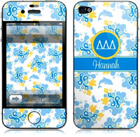 Covers (Skins) for cell phones, MP3 players, e-readers, laptops (Delta Delta Delta - Lyre Swirl) (GOTGK-DDD-06)