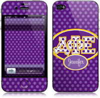 Hard Phone Cases - Delta Phi Epsilon - Applique Letters on Dots (GOTGK-DFE-01)