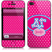 Covers (Skins) for cell phones, MP3 players, e-readers, laptops (Delta Gamma - Applique Letters On Dots) (GOTGK-DG-01)