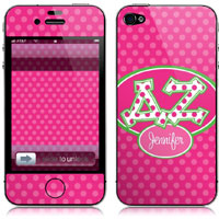 Covers (Skins) for cell phones, MP3 players, e-readers, laptops (Delta Zeta - Applique Letters On Dots) (GOTGK-DZ-01)