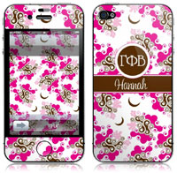 Covers (Skins) for cell phones, MP3 players, e-readers, laptops (Gamma Phi Beta - Lyre Swirl) (GOTGK-GFB-06)