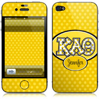 Covers (Skins) for cell phones, MP3 players, e-readers, laptops (Kappa Alpha Theta - Applique Letters On Dots) (GOTGK-KAQ-01)
