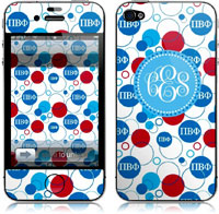 Covers (Skins) for cell phones, MP3 players, e-readers, laptops (Pi Beta Phi - Bubbles) (GOTGK-PBF-02)